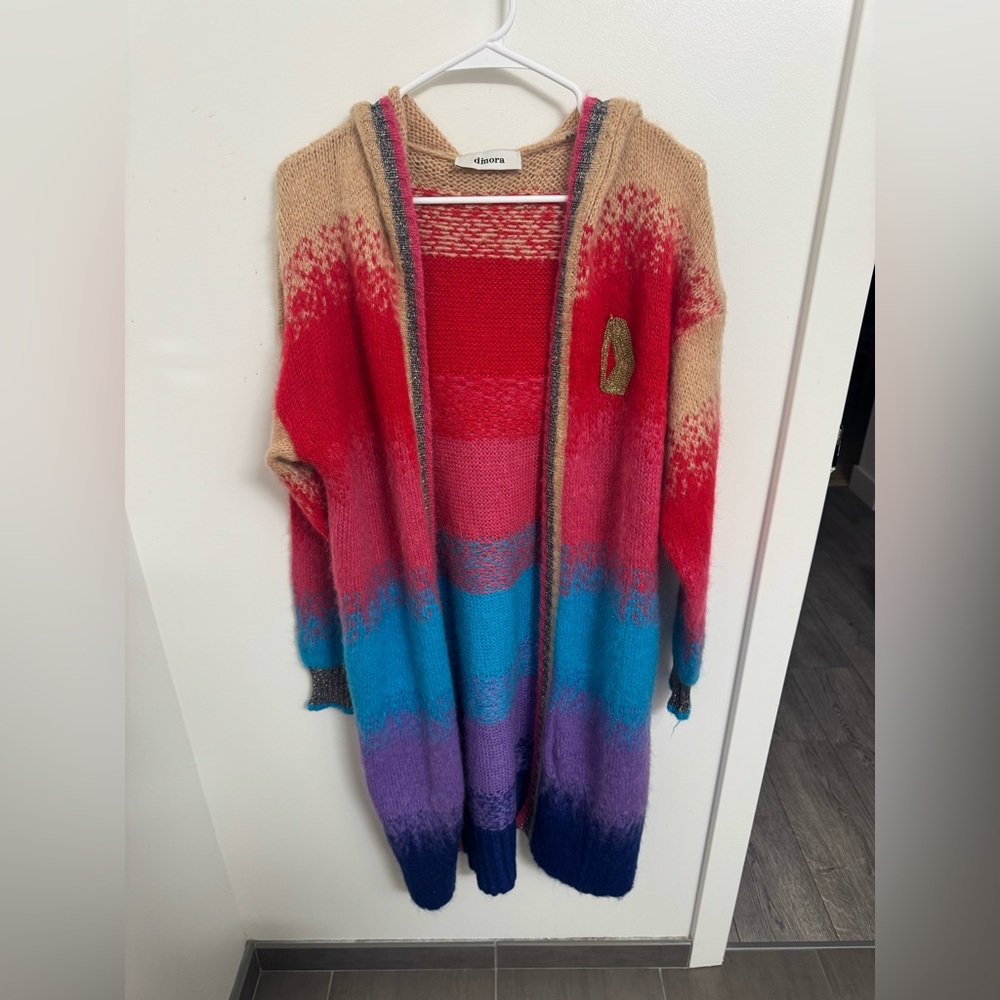 Dimora Italian Women’s Long Duster  Sweater